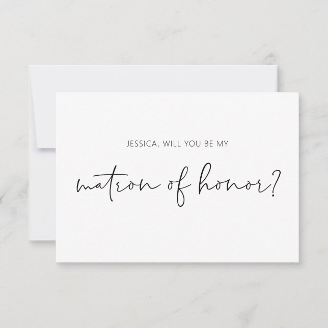 Will You Be My Matron of Honour Proposal Card (Front)
