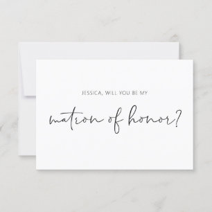 Will You Be My Matron of Honour Proposal Card