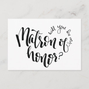 Will You Be My Matron of Honour? Proposal Card