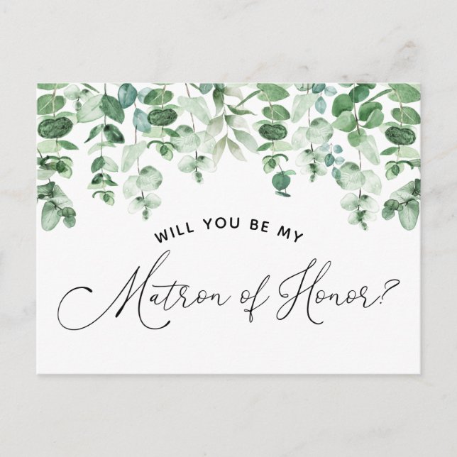 Will You be My Matron of Honour Proposal Card (Front)