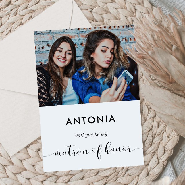 Will you be my matron of honour proposal photo car invitation (Creator Uploaded)