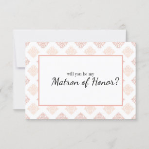 Will You Be My Matron of Honour Soft Peachy Blush