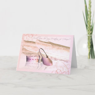 Will you be my Matron of Honour? With soe veil and Invitation