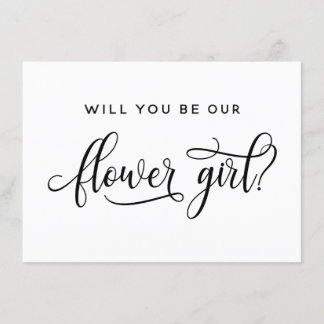 Will You Be My Our Flower Girl Proposal Card
