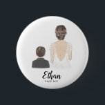Will You Be My Page Boy Proposal Badge 2 Inch Round Button<br><div class="desc">Will You Be My Bridesmaid Proposal Badge Simple and classic "Will you my page boy?" Badge featuring a bride & small boy. Customize the name and role to your preference.</div>