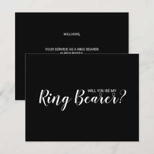 Will You Be My Ring Bearer? Modern Script Invitation