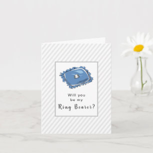 Will you be my Ring Bearer? Pillow with Rings Card