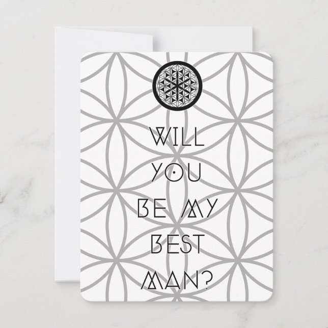 will you be my sacred best man invitation (Front)