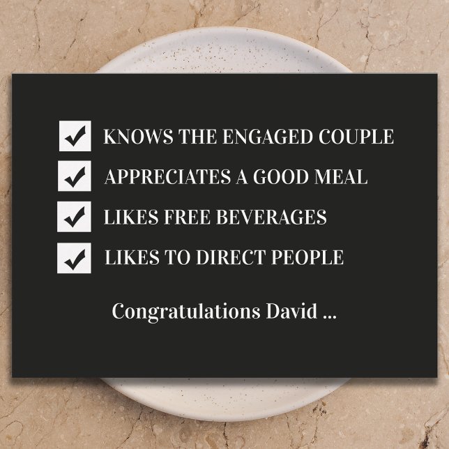 Will You Be My Usher Funny Digital Invitation Card (Créateur téléchargé)