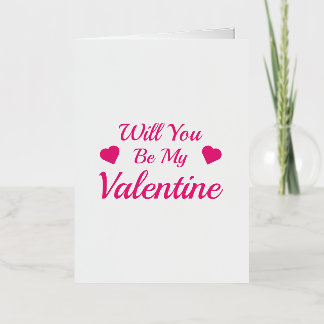 Will You Be My Valentine 3/4 Sleeve Raglan T-Shirt Foil Holiday Card