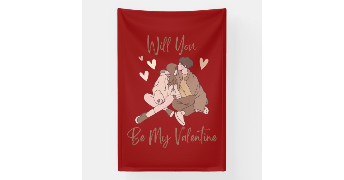 will-you-be-my-valentine-banner-zazzle