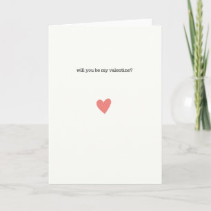 will you be my valentine // blank greeting card