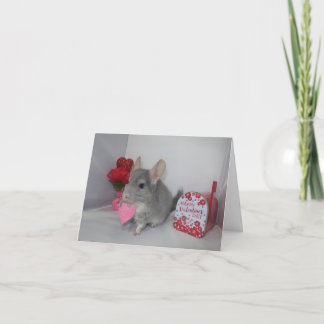 Will you be my Valentine chinchilla Card