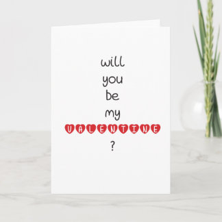 Will you be my valentine? Customizable Holiday Card