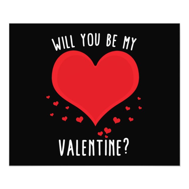 Will you be my valentine photo print (Front)