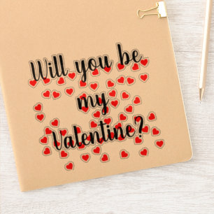 Will you be my Valentine? Playful Red Hearts