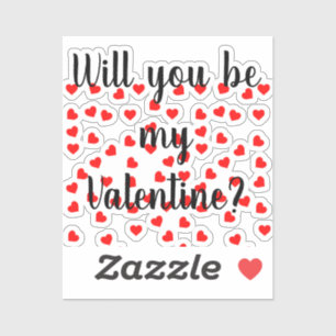Will you be my Valentine? Playful Red Hearts 