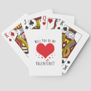 Will you be my valentine playing cards