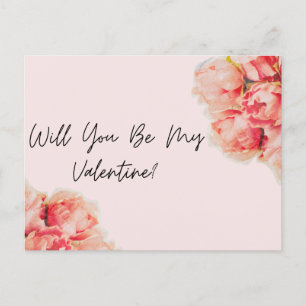 Will you be my Valentine?Valentine’s Day post card