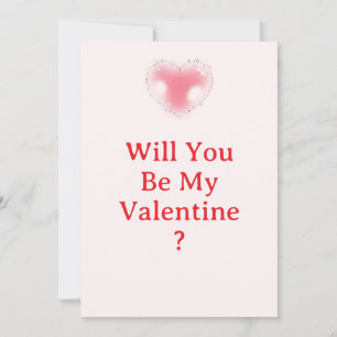 Will You Be My Valentine   Valentines Day Invitation