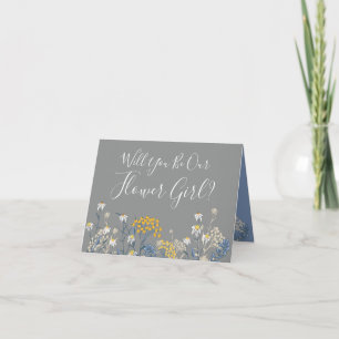 Will You Be Our Flower Girl? Daisy Bridal Proposal Card