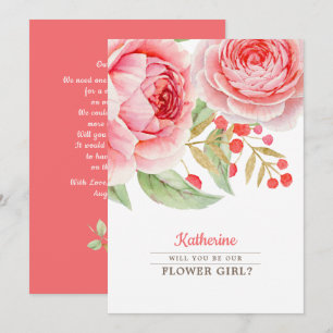 Will you be our Flower Girl? Invitation Card