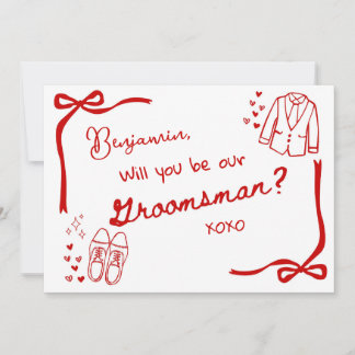 Will you be our Groomsman Card Invitation