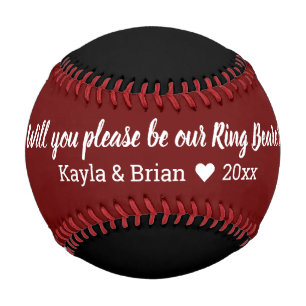 Will You Be Our Ring Bearer Baseball