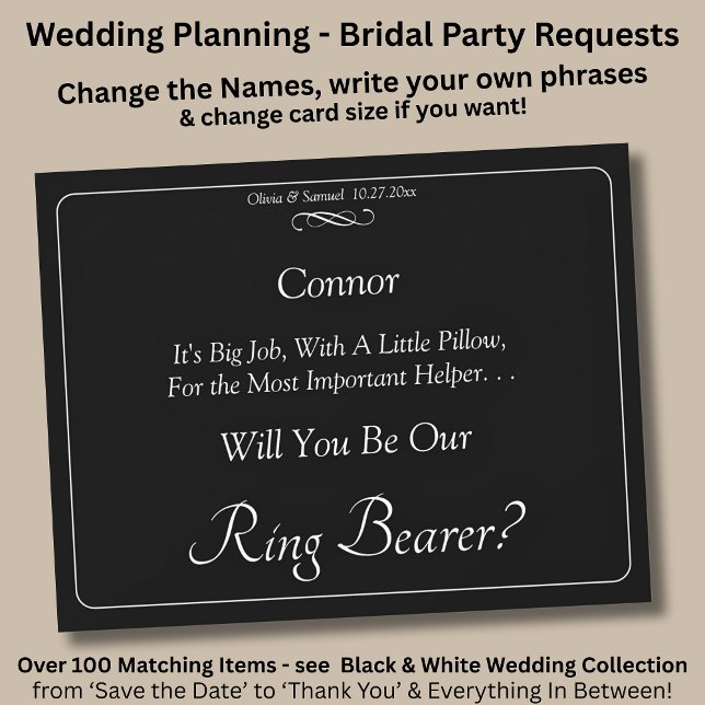 Will You Be Our Ring Bearer? Black White Infinity (Creator Uploaded)