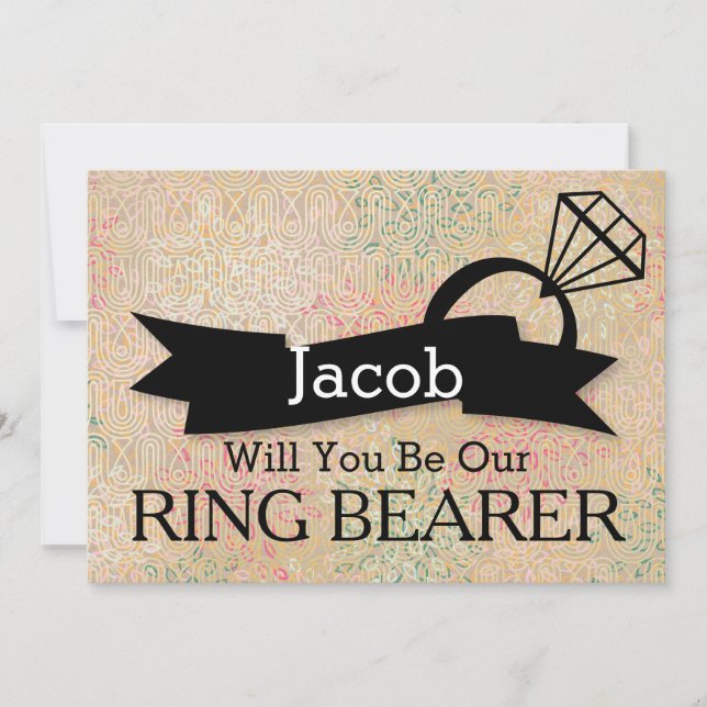 Will You Be Our Ring Bearer Invitation (Front)