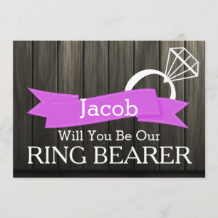 Will You Be Our Ring Bearer Wooden Invitation