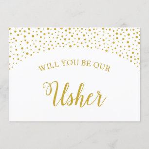 Will You Be Our Usher Wedding Proposal Card