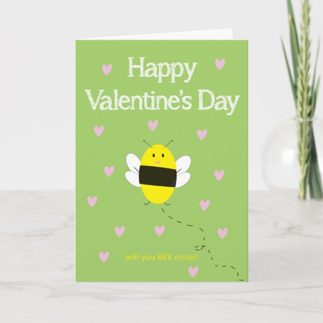 Will You BEE Mine Valentine's Day Card (Front)