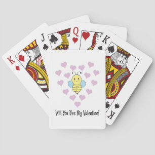 Will You Bee My Valentine Playing Cards