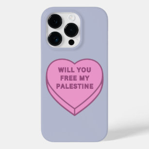 Will you free my Palestine? Cute Candy Heart sweet Case-Mate iPhone 14 Pro Case