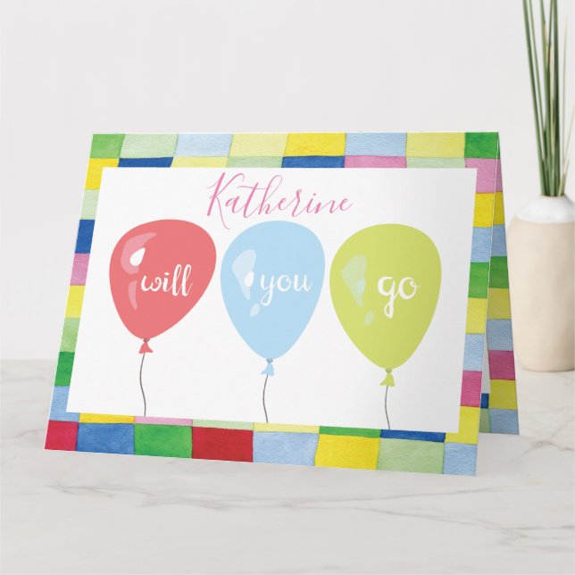 Will You Go To Prom Promposal Card (Front)