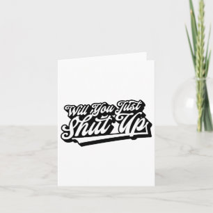 Will You Just Shut Up Funny Anti-trump Retro Graph Card