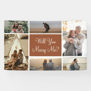 Will You Marry Me   6 Photo Collage Proposal Banner