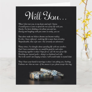 Will You Marry Me Acrostic Poem Proposal Card