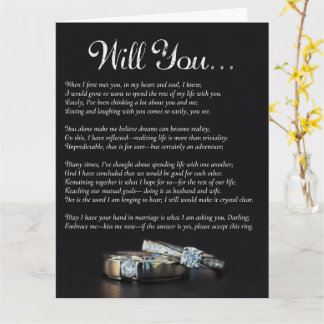Will You Marry Me Acrostic Poem Proposal Card