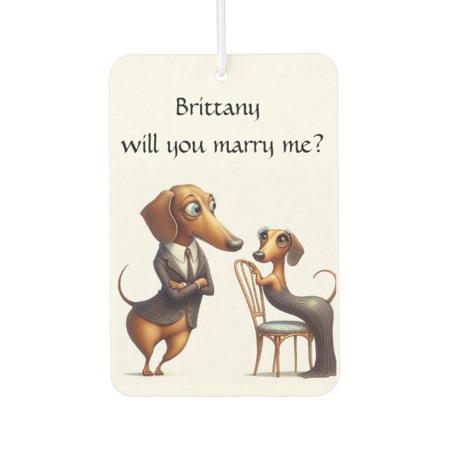 Will You Marry Me Air Freshener (Front)