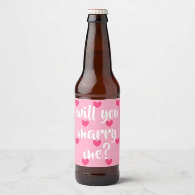 will you marry me beer label (Front)