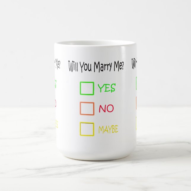 Will You Marry Me by Shirley Taylor Coffee Mug (Center)