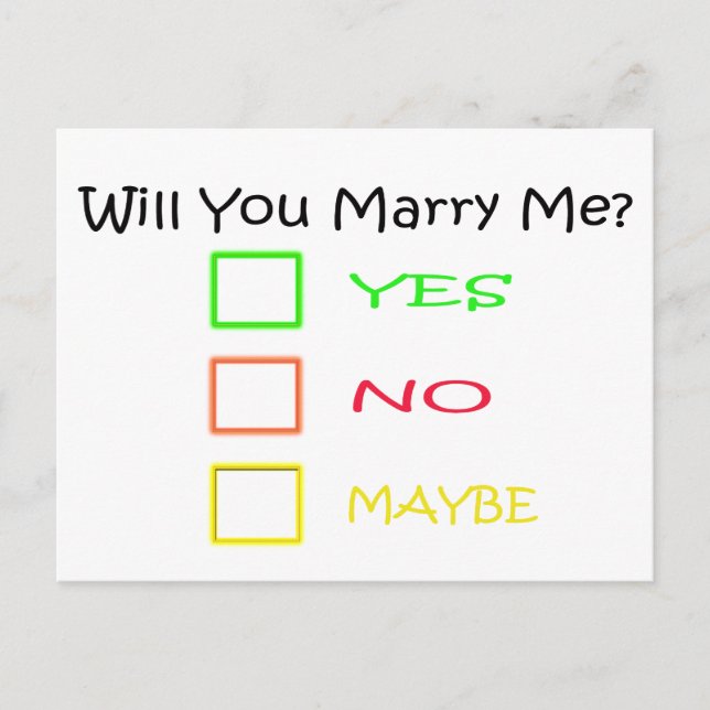 Will You Marry Me by Shirley Taylor Postcard (Front)