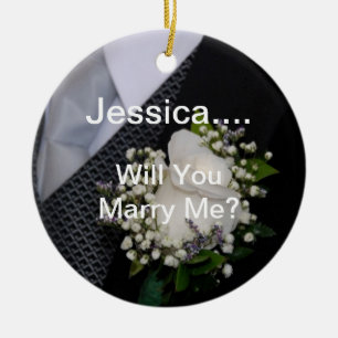 Will You Marry Me Ceramic Ornament