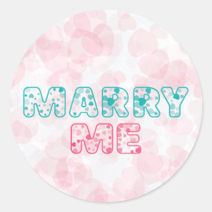 Will You Marry Me Classic Round Sticker