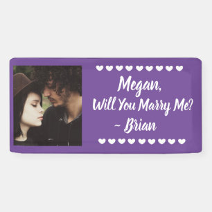 Will you Marry Me Custom Name and Photo  Banner