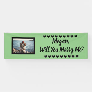 Will you Marry Me Custom Name and Photo Banner