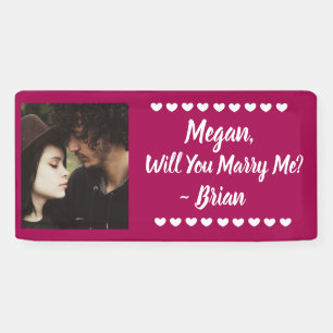 Will you Marry Me Custom Name and Photo Banner