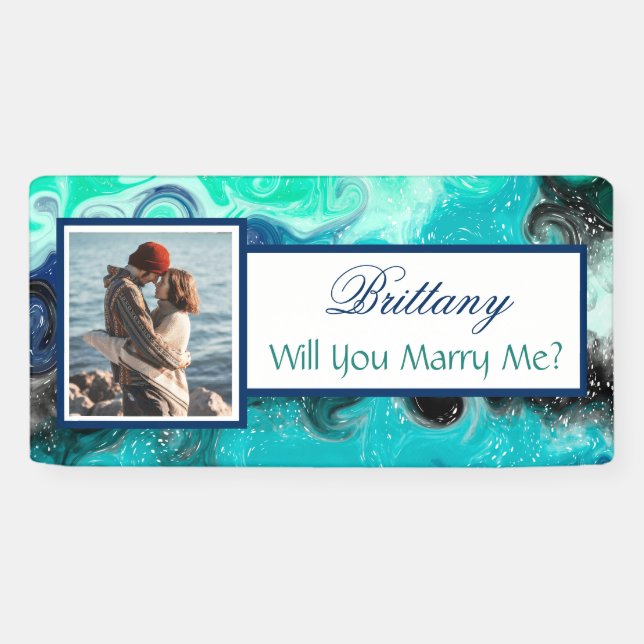 Will you Marry Me Custom Name Proposal   Banner (Horizontal)